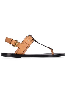 Isabel Marant 10mm Jewel-gz Leather Flats Sandals
