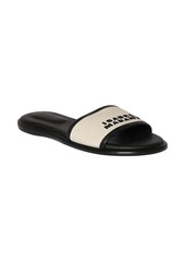 Isabel Marant 10mm Vikee-gz Leather & Canvas Flats