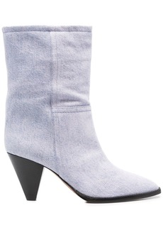 Isabel Marant 90mm pointed suede ankle boots