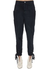 Isabel Marant Aedloisa Suede Pants W/ Lace-up Cuffs