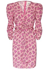 Isabel Marant Aliniza Gathered Floral Silk Mini Dress