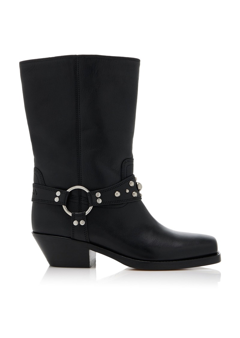 Isabel Marant Antya Leather Western Boots - Black - FR 40 - Moda Operandi