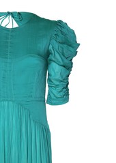 Isabel Marant Bealisa Ruched Cotton Silk Maxi Dress