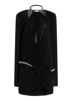 Isabel Marant Belindi Draped Jersey Mini Dress - Black - FR 34 - Moda Operandi