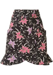 Isabel Marant belted floral mini skirt