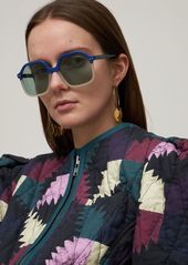 Isabel Marant Bicolor Frame Squared Acetate Sunglasses