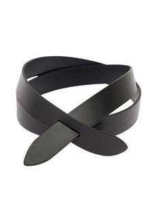 Isabel Marant Black Belt with Knot in Leather Woman