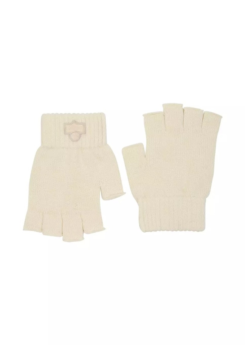 Isabel Marant Blaise Logo Appliquè Wool Fingerless Gloves