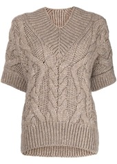 Isabel Marant cable-knit short-sleeved top