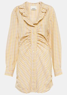Isabel Marant Coral checked cotton and silk minidress
