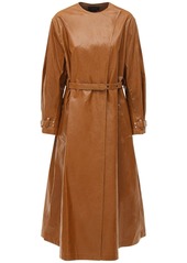 Isabel Marant Corly Coated Linen Blend Trench Coat