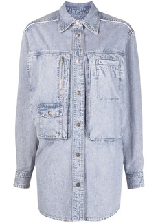 Isabel Marant cotton-hemp blend chambray shirt jacket