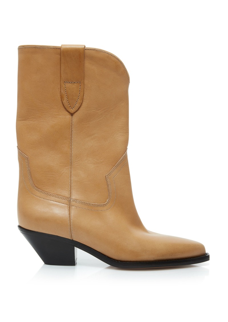 Isabel Marant Dahope Leather Western Boots - Neutral - FR 38 - Moda Operandi