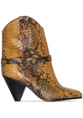 Isabel Marant Deane 75mm snake-effect cowboy boots