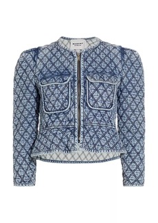 Isabel Marant Deliona Quilted Chambray Jacket