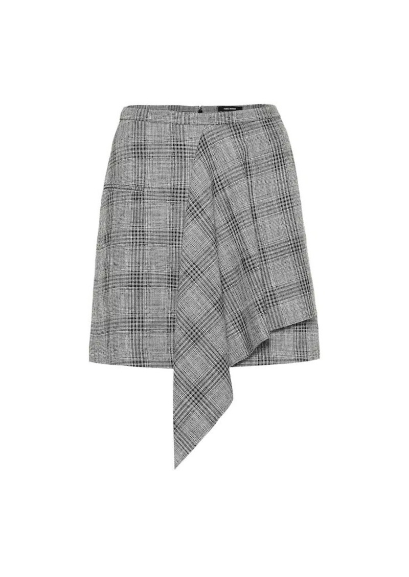 Isabel Marant Doleyli checked cotton and wool skirt