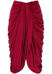 Isabel Marant drape-detail high-waisted skirt