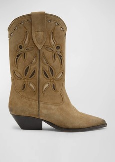 Isabel Marant Duerto Perforated Suede Western Boots