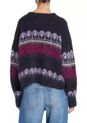 Isabel Marant Dully Fair-Isle-Inspired Wool-Mohair Sweater