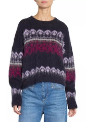 Isabel Marant Dully Fair-Isle-Inspired Wool-Mohair Sweater