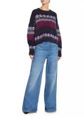 Isabel Marant Dully Fair-Isle-Inspired Wool-Mohair Sweater