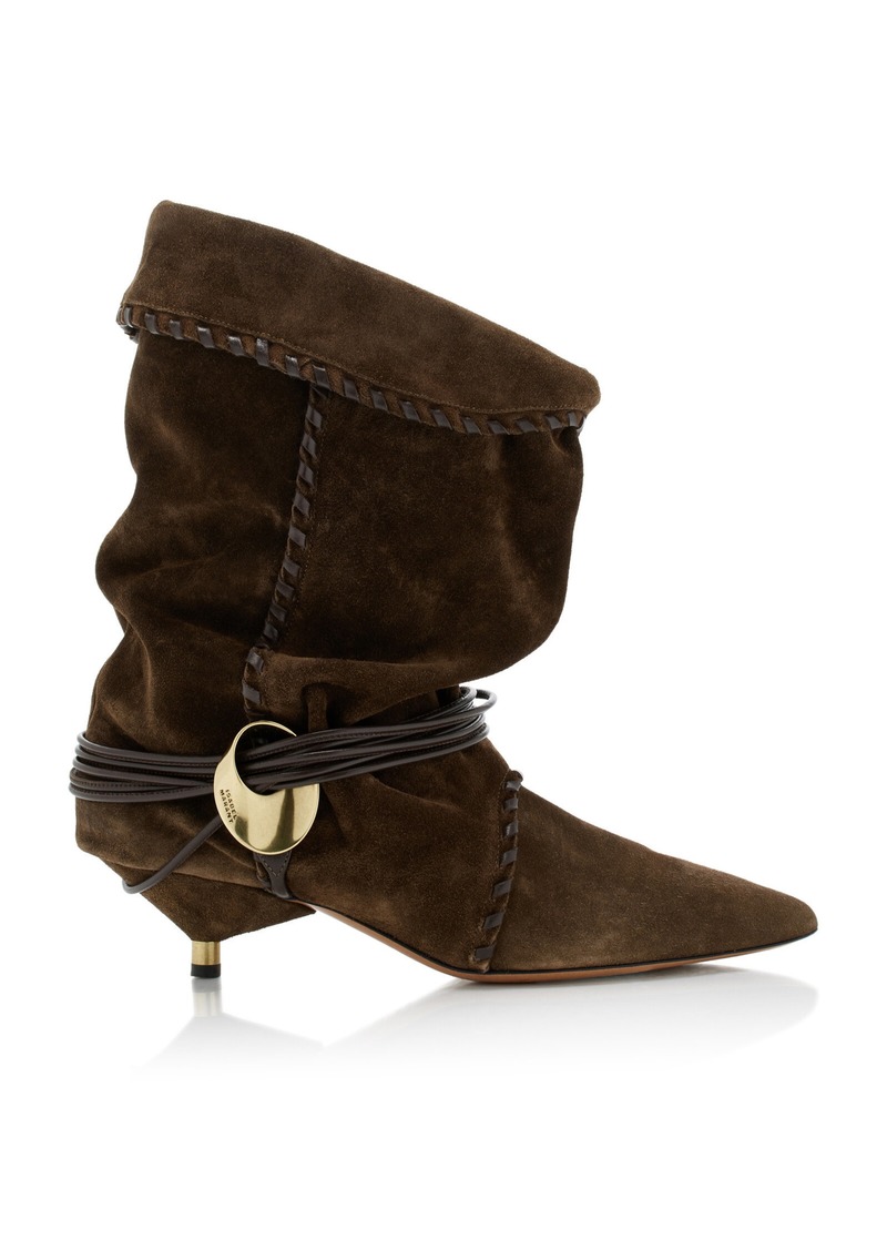 Isabel Marant Edrika Suede Boots - Brown - FR 41 - Moda Operandi