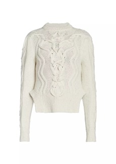 Isabel Marant Elvy Alpaca-Blend Cable-Knit Sweater