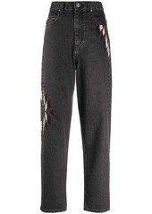Isabel Marant embroidered tapered jeans