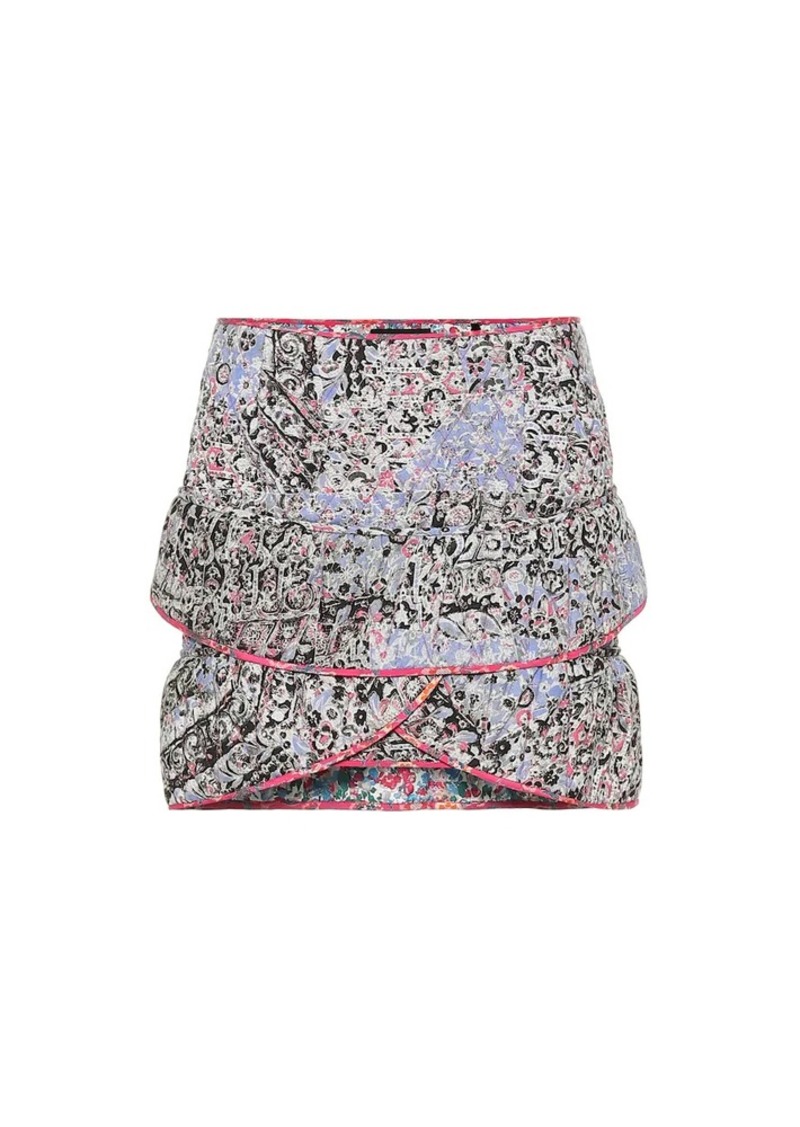 Isabel Marant Fanulia floral cotton-blend miniskirt