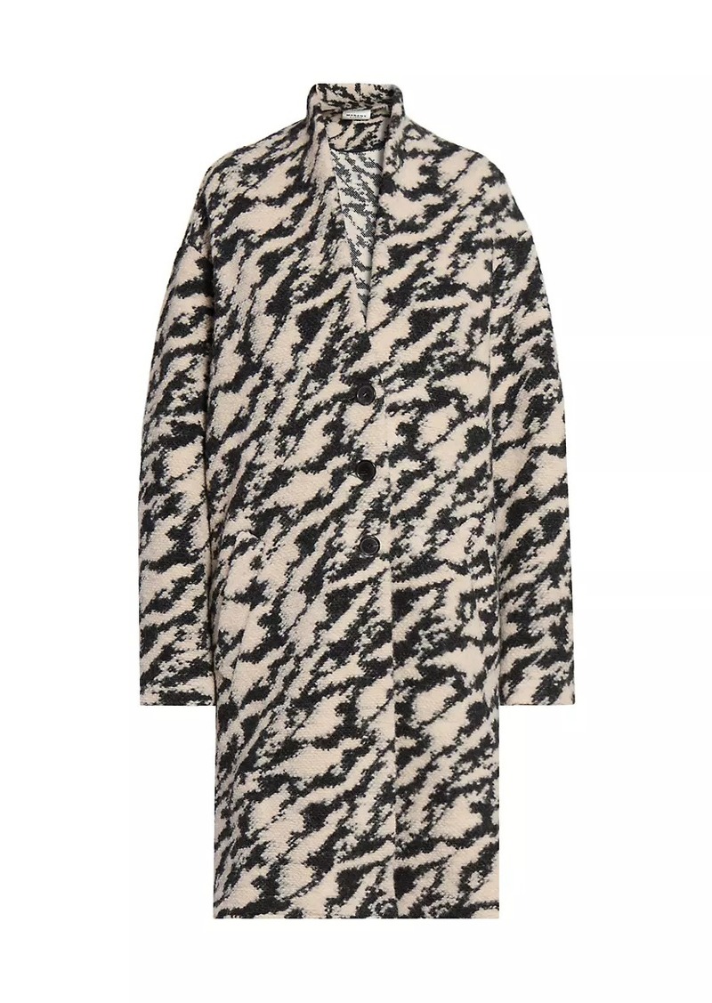 Isabel Marant Felexia Wool-Blend Pattern Coat