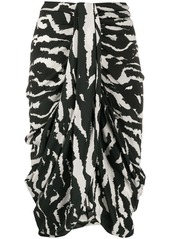 Isabel Marant Fetina zebra-print draped skirt