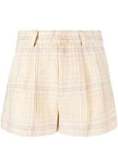 Isabel Marant fine-check linen shorts