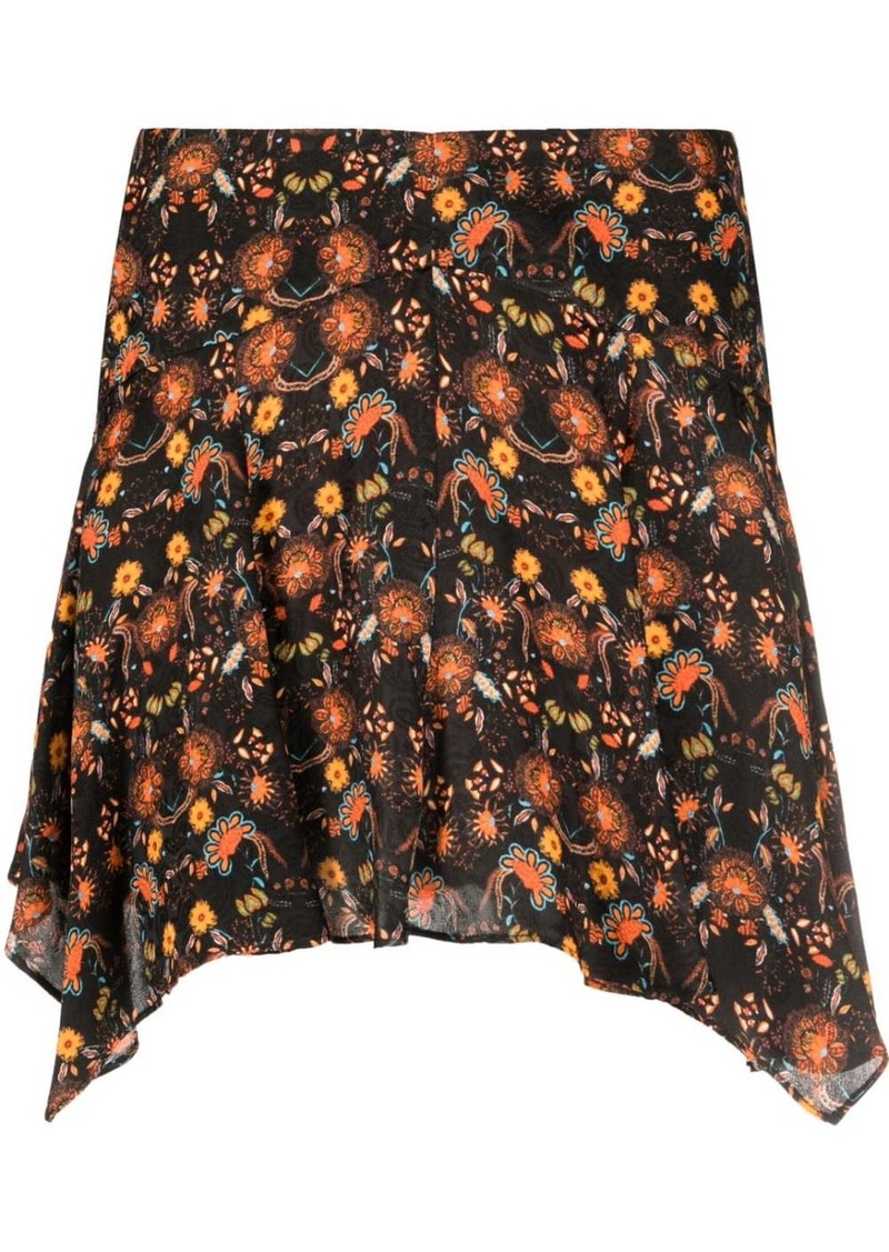 Isabel Marant floral-print asymmetric skirt