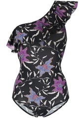 Isabel Marant floral-print one-shoulder swimsuit