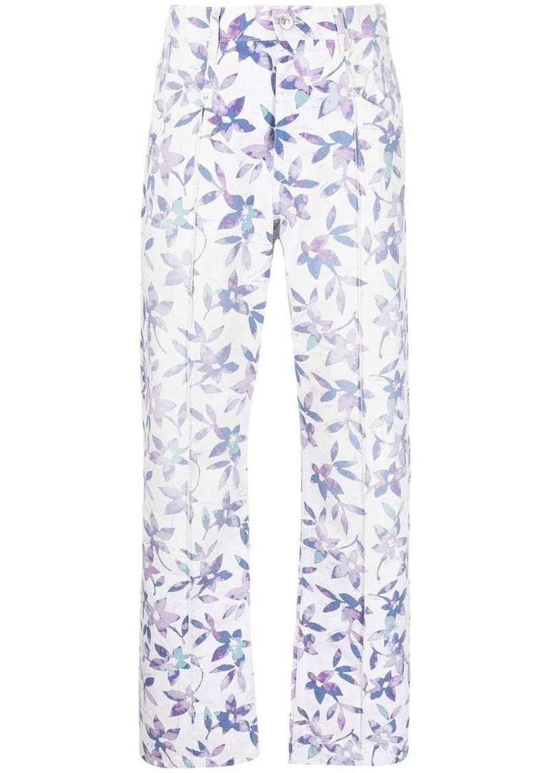 Isabel Marant floral-print straight-leg trousers