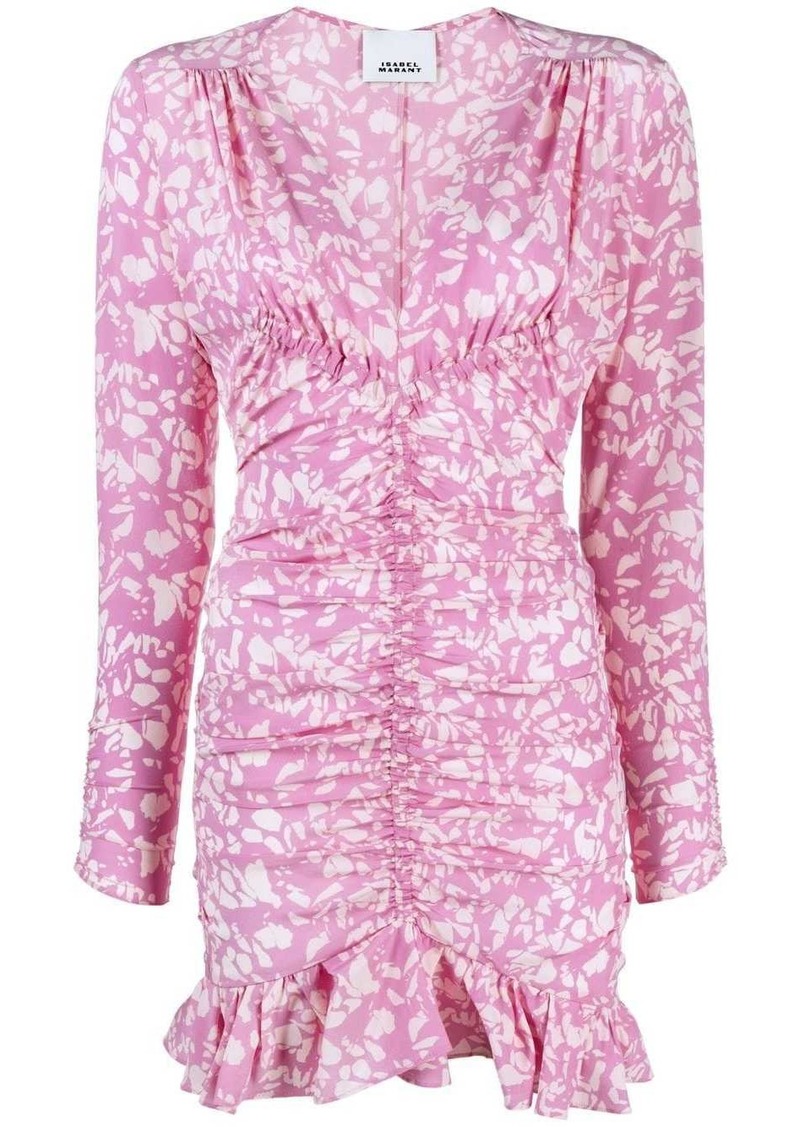 Isabel Marant floral ruched minidress