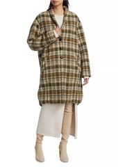 Isabel Marant Gabriel Check Wool-Blend Coat