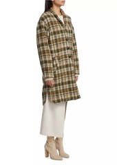 Isabel Marant Gabriel Check Wool-Blend Coat