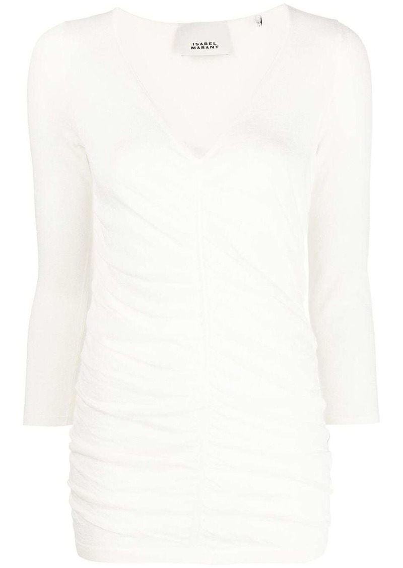 Isabel Marant gathered-detail long-sleeve top