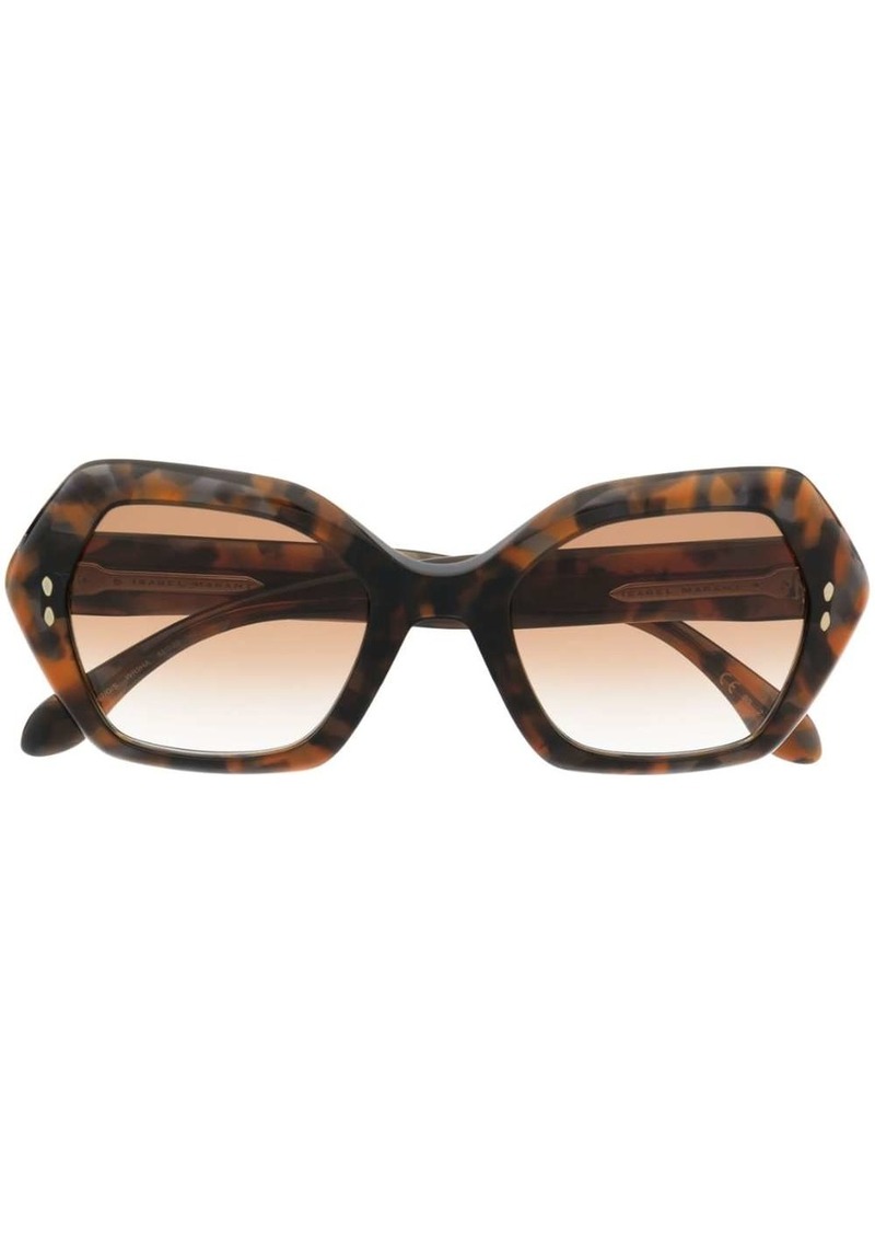Isabel Marant geometric-frame tortoiseshell sunglasses
