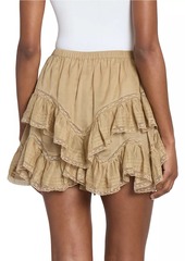 Isabel Marant Gisele Cotton Ruffle Miniskirt