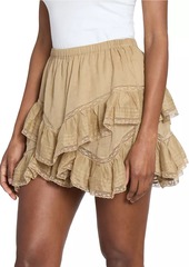 Isabel Marant Gisele Cotton Ruffle Miniskirt