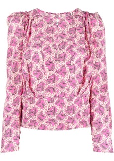 Isabel Marant graphic-print silk blend blouse