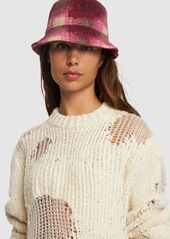 Isabel Marant Haley Checked Wool Blend Bucket Hat