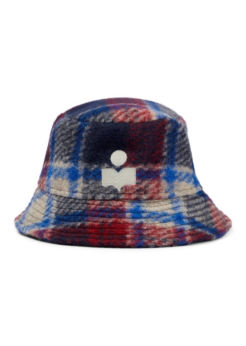 Isabel Marant Haley checked wool-blend bucket hat