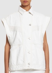 Isabel Marant Harmon Cotton Jacket W/ Shirt Collar