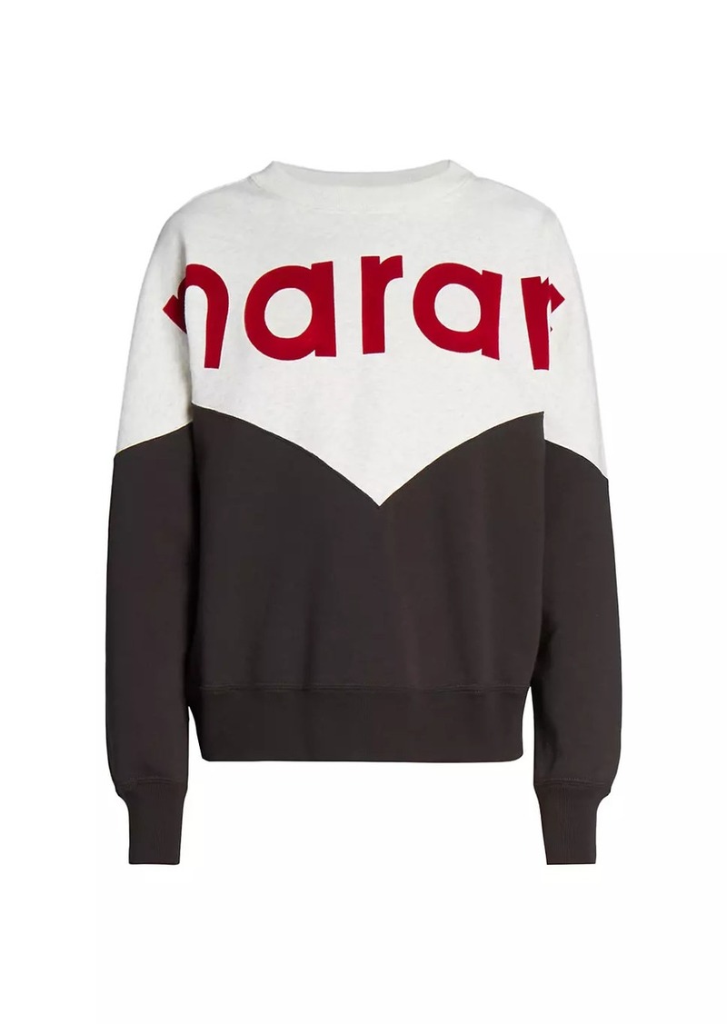 Isabel Marant Houston Colorblocked Logo Sweatshirt