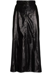 Isabel Marant Baxomili faux leather midi skirt