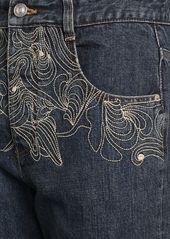Isabel Marant Irina Embroidered Denim Jeans