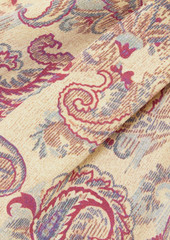 Isabel Marant - Torence cutout paisley-print silk-crepe blouse - Neutral - FR 34